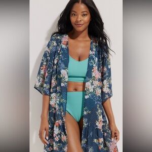 Floral cover-up/ kimono size small